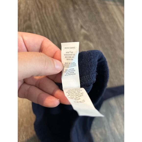 NWT OFFLINE By Aerie Terry Cloth Bralette In Navy Blue Size Small - Picture 4 of 4